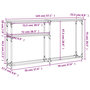 Voir la diapositive 6 : VIDAXL Table console chene fume 145x22,5x75 cm bois d'ingenierie