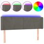 Voir la diapositive 2 : VIDAXL Tete de lit a LED Gris fonce 147x16x78/88 cm Velours