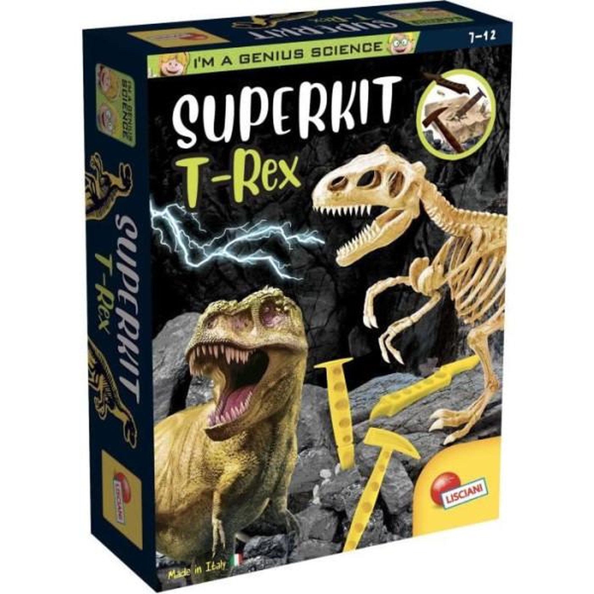 LISCIANI GIOCHI Super kit T-Rex - Kit Scientifique - I'M A GENIUS - Bloc a creuser