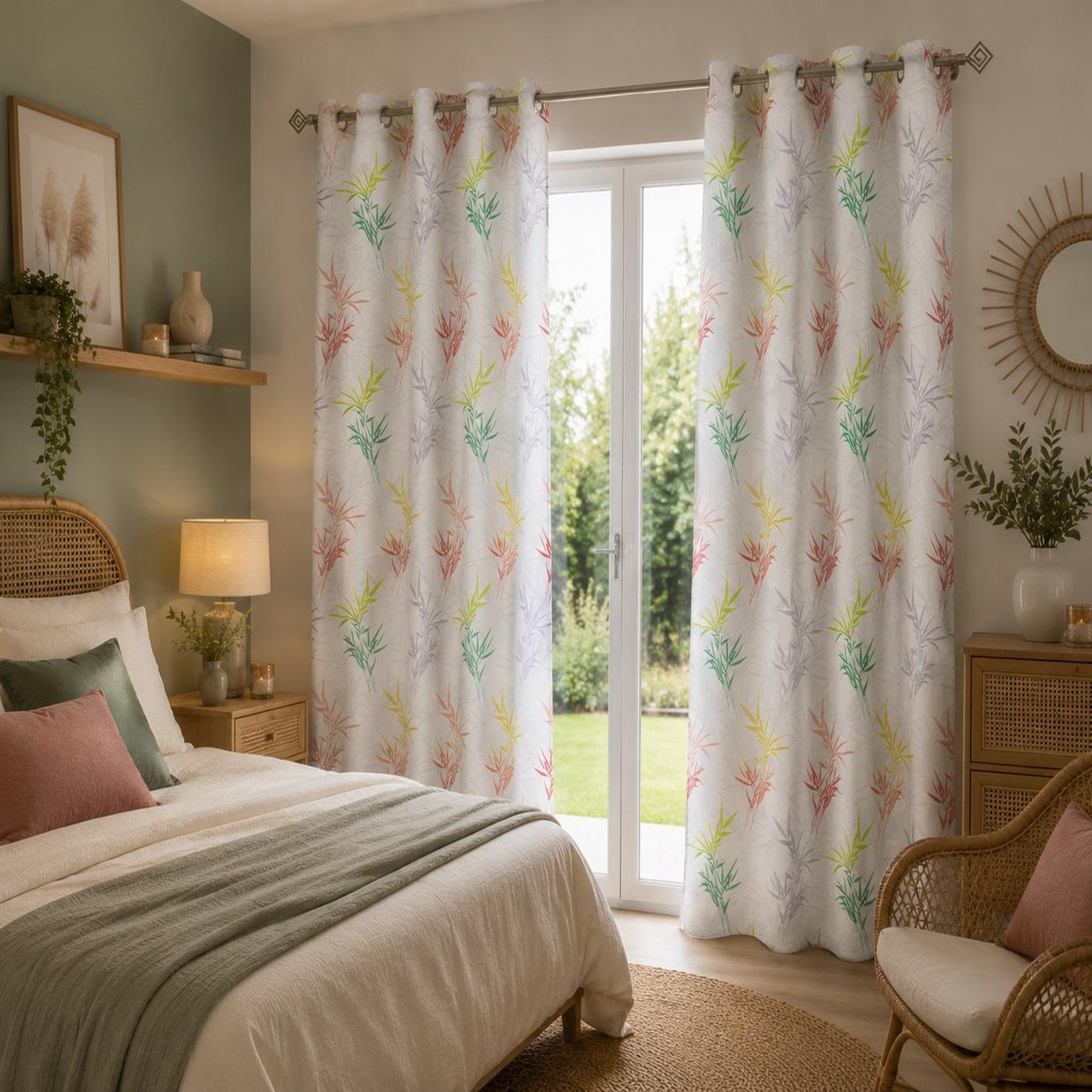 Voir la diapositive 3 : Eden Rideau a oeillets orlanes design et moderne
