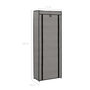 Voir la diapositive 6 : VIDAXL Armoire a chaussures avec housse Gris 57x29x162 cm Tissu