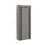 Voir la diapositive 6 : VIDAXL Armoire a chaussures avec housse Gris 57x29x162 cm Tissu