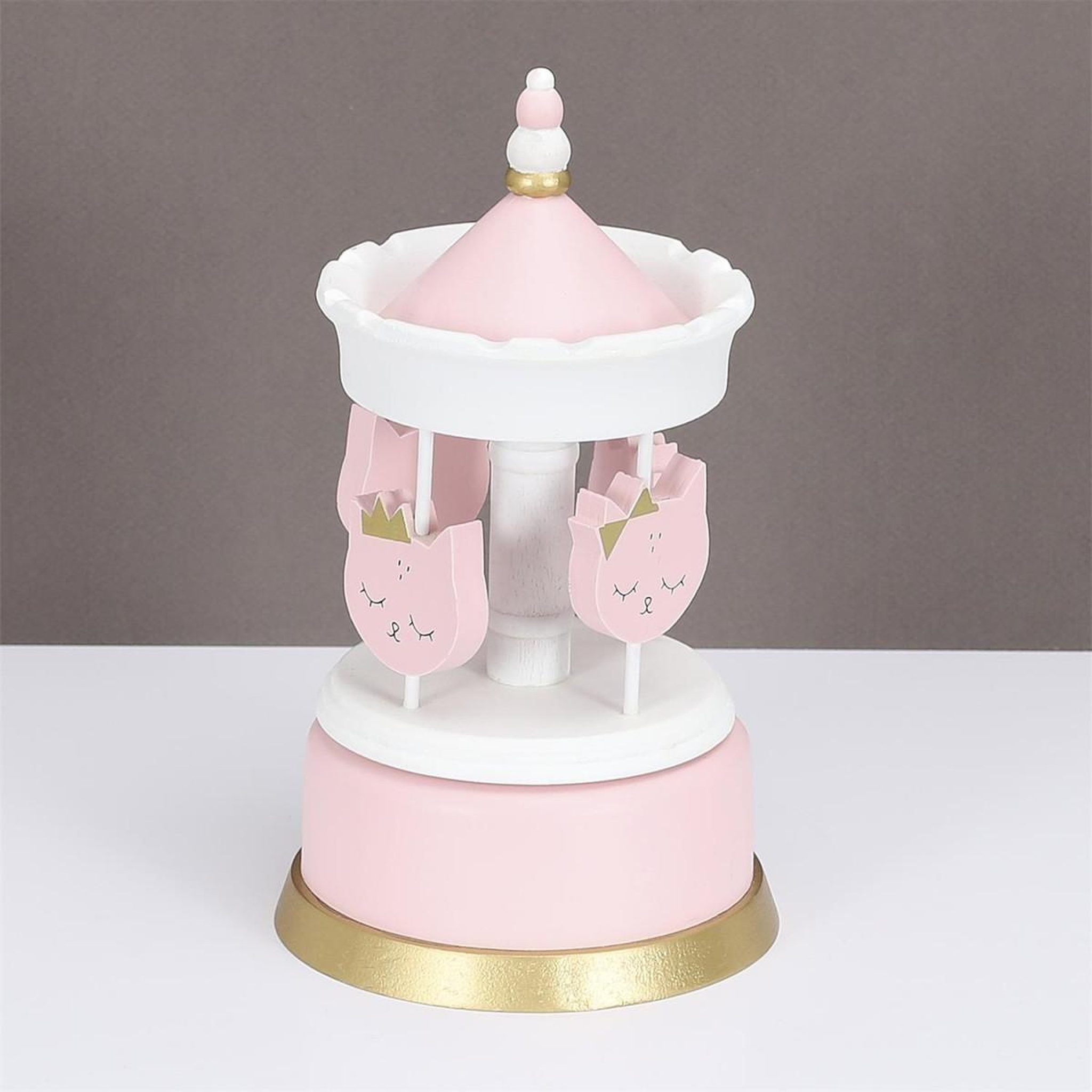Voir la diapositive 4 : HOME DECO KIDS Carrousel musical  enfant fille  20cm rose