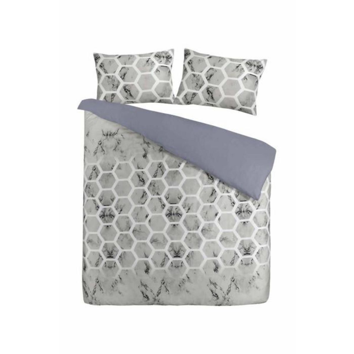 Paris Prix Parure de Lit 2 Pièces  Aventura  140x200cm Gris