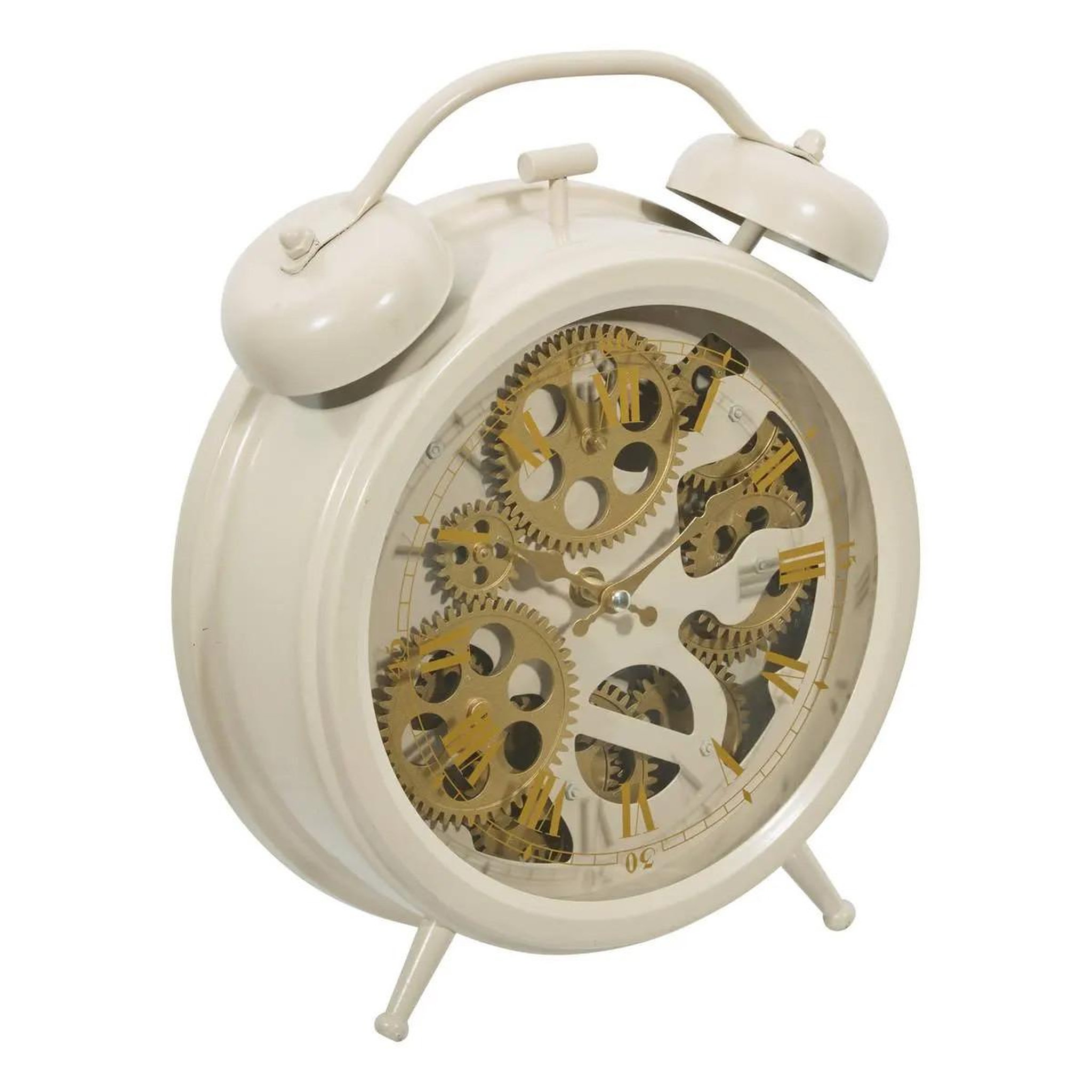 ATMOSPHERA Horloge à poser en métal  janis  33cm sable