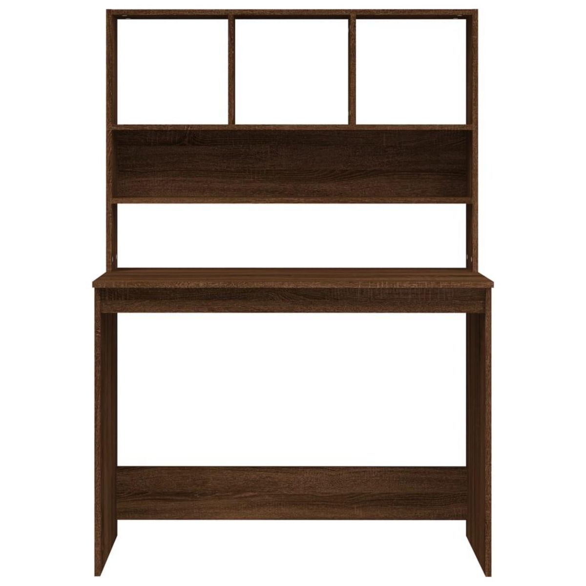 VIDAXL Bureau et etageres Chene marron 102x45x148 cm Bois d'ingenierie