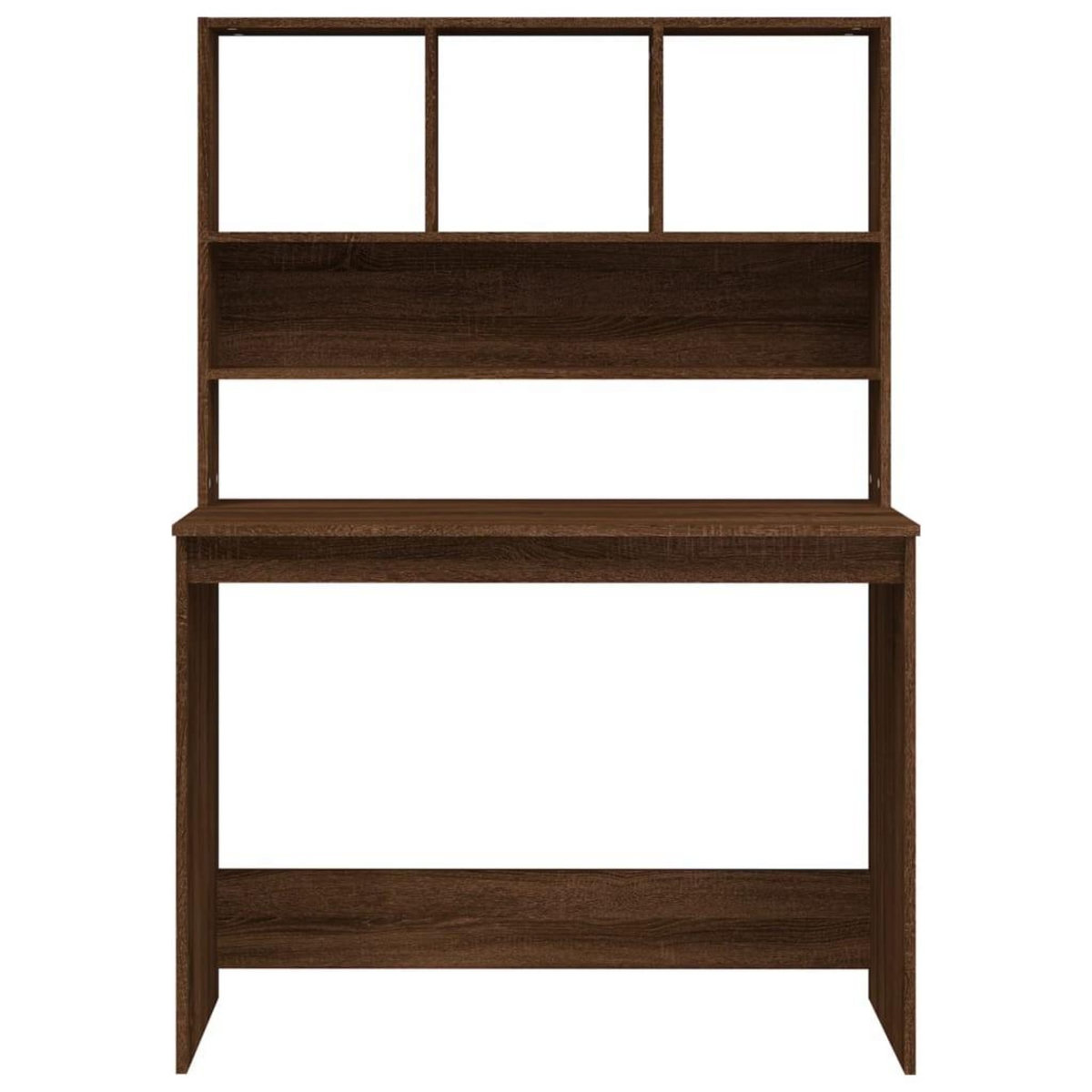 VIDAXL Bureau et etageres Chene marron 102x45x148 cm Bois d'ingenierie