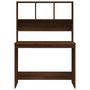 Voir la diapositive 5 : VIDAXL Bureau et etageres Chene marron 102x45x148 cm Bois d'ingenierie