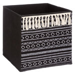 FIVE Boîte de rangement design ethnique Mix n' modul - L. 31 x l. 31 cm - Noir