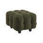 Voir la diapositive 1 : SWEEEK Pouf. module pour canapé. repose-pieds pour canapé 2 places en bouclette texturée kaki L 69 x P 59 x H 48cm - Leon