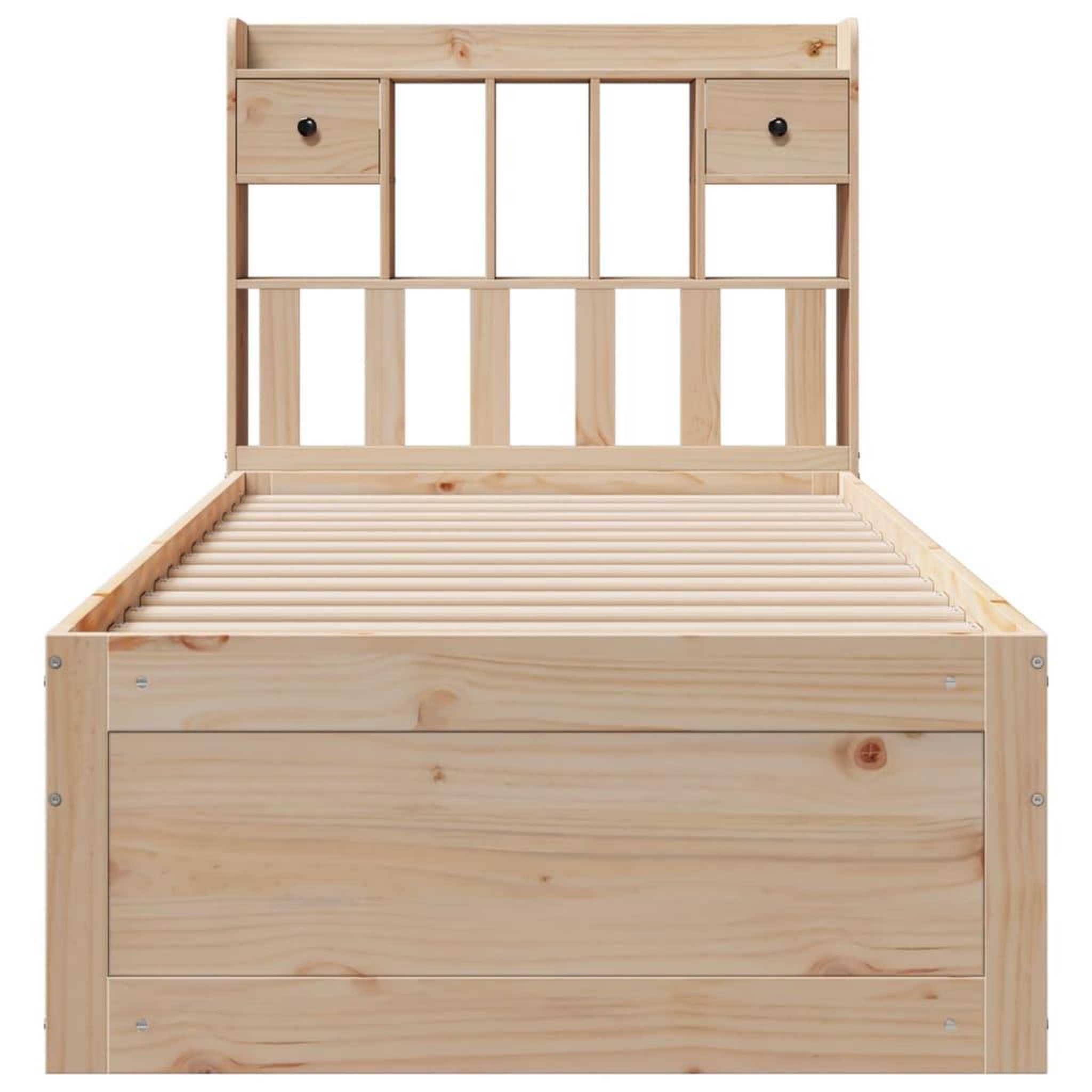Voir la diapositive 4 : VIDAXL Lit bibliotheque sans matelas 75x190 cm bois de pin massif