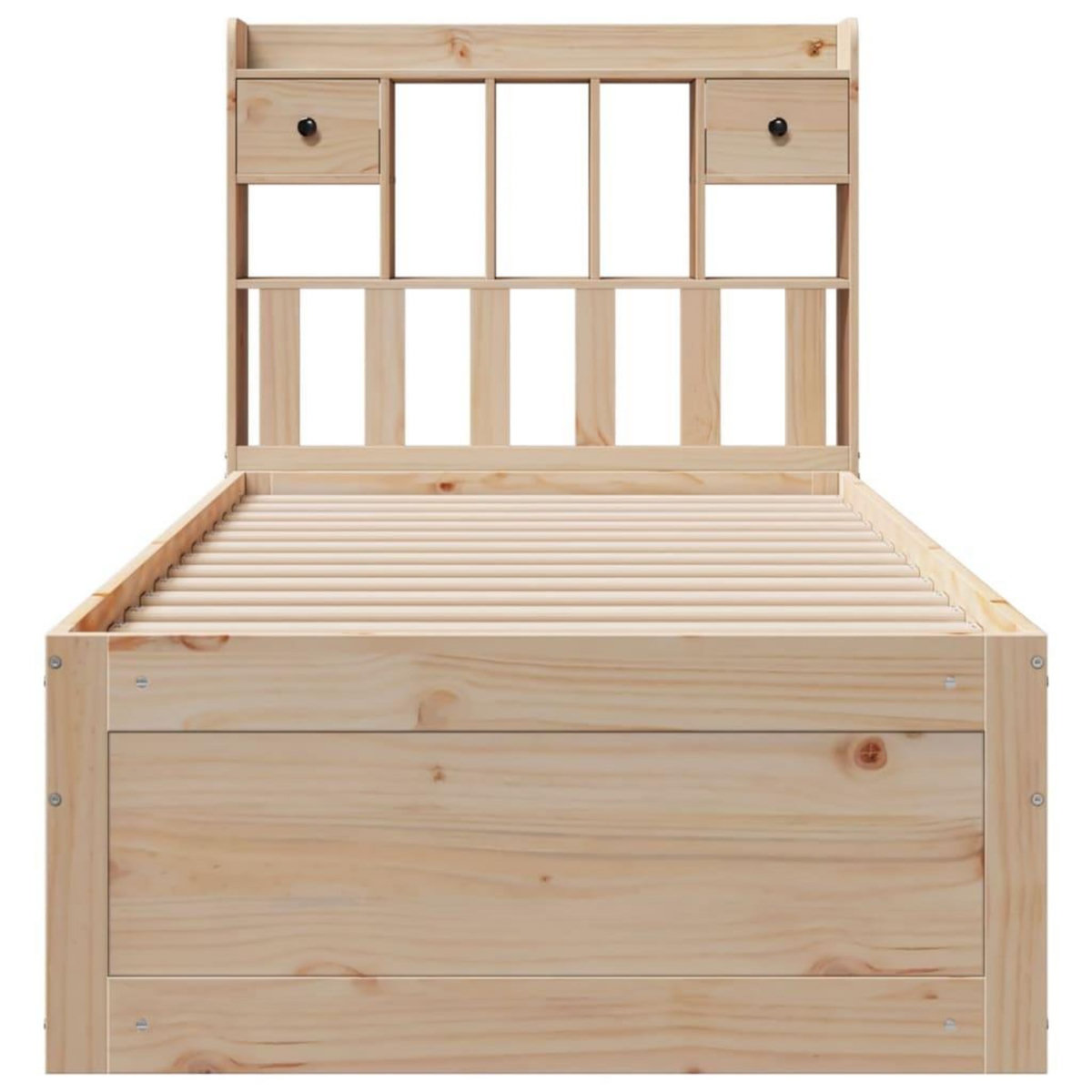 VIDAXL Lit bibliotheque sans matelas 75x190 cm bois de pin massif