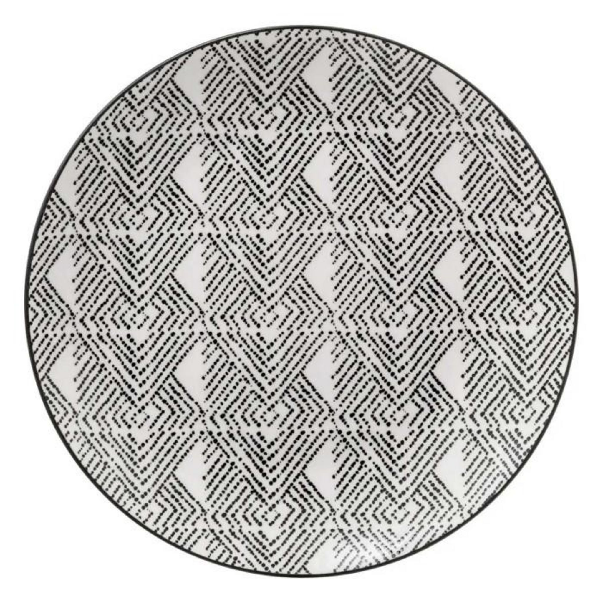 Lot De 6 Assiettes à Dessert Bohemia En Porcelaine Noire - Diamètre 19 Cm