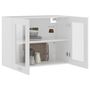 Voir la diapositive 4 : VIDAXL Armoire en verre suspendue Blanc 80x31x60 cm Bois d'ingenierie