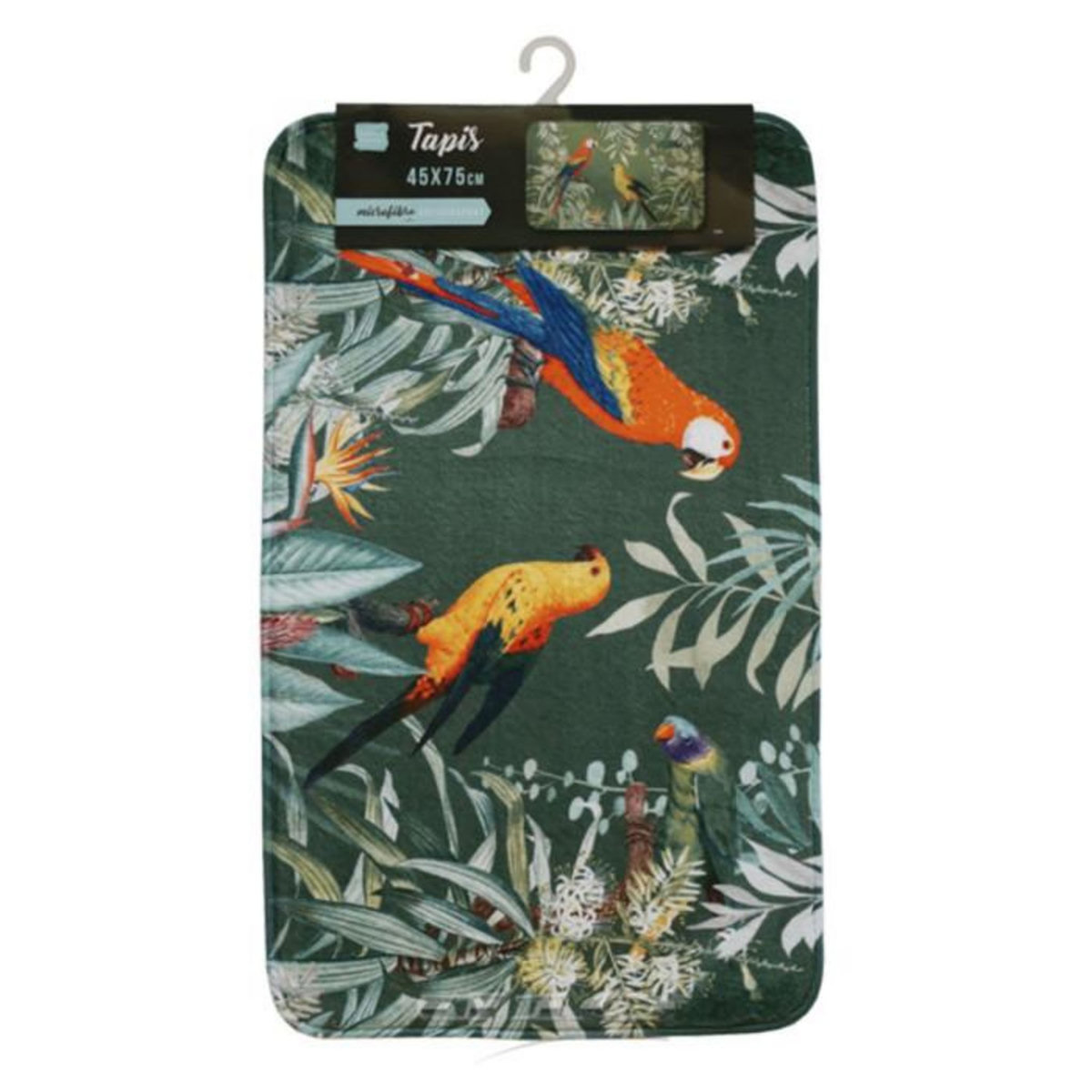 Paris Prix Tapis de Bain Imprimé  Safia  45x75cm Vert