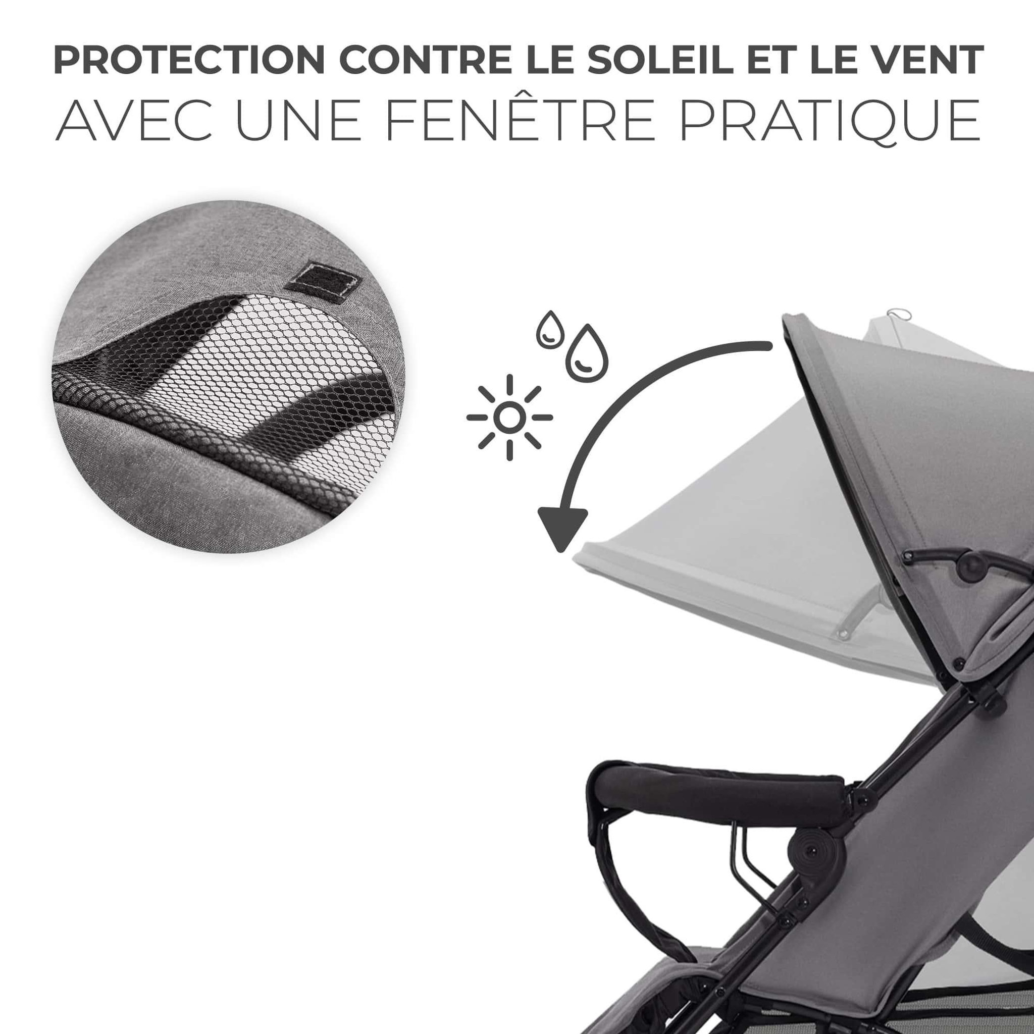 Voir la diapositive 4 : KINDERKRAFT Poussette légère de voyage pliable avec dossier réglable