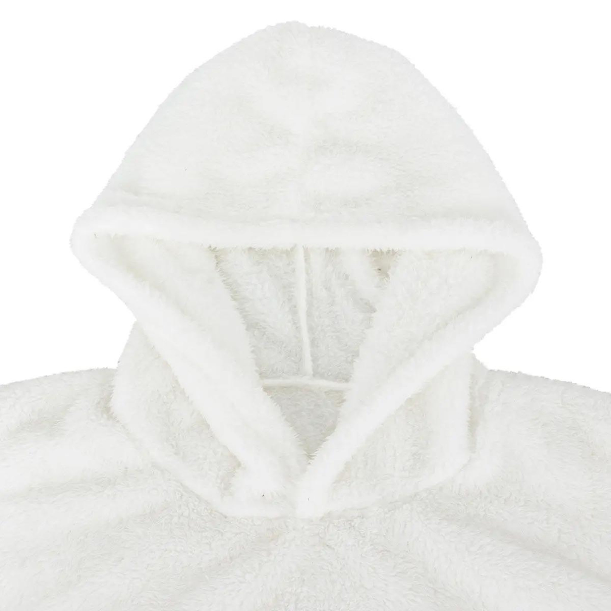 Voir la diapositive 2 : ATMOSPHERA Plaid sweat imitation fourrure  teddy  70x106cm blanc