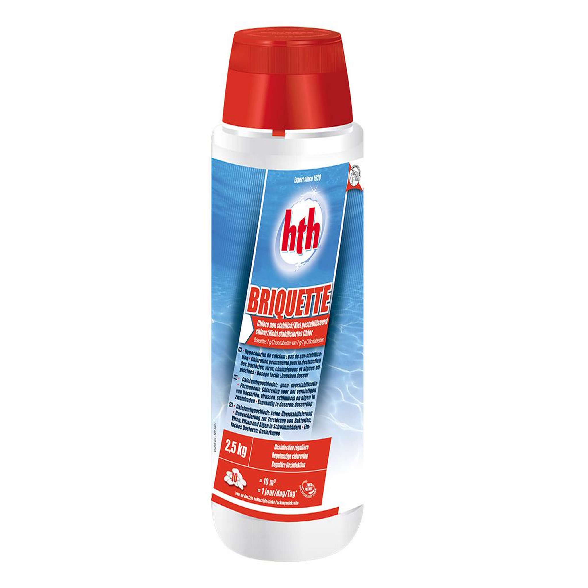 HTH Chlore non stabilisé Briquette 2,5 kg - HTH