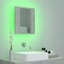Voir la diapositive 4 : VIDAXL Armoire de salle de bain a miroir LED Gris beton Acrylique