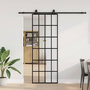 Voir la diapositive 1 : VIDAXL Porte coulissante kit de quincaillerie noir 76x205 cm verre ESG