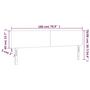 Voir la diapositive 6 : VIDAXL Tete de lit a LED Bleu 180x5x78/88 cm Tissu