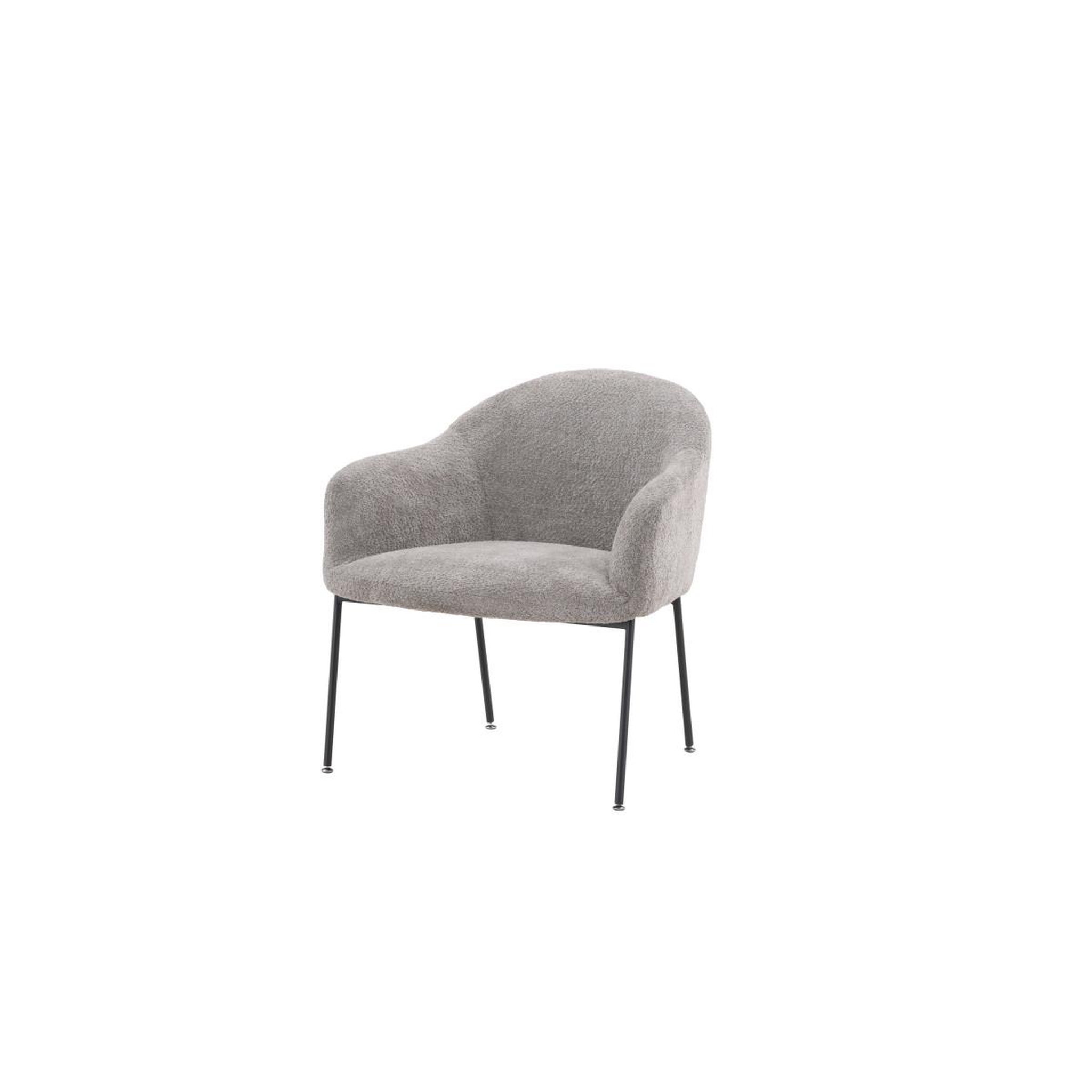 Voir la diapositive 3 : Paris Prix Fauteuil en tissu bouclette  catania  88cm gris clair