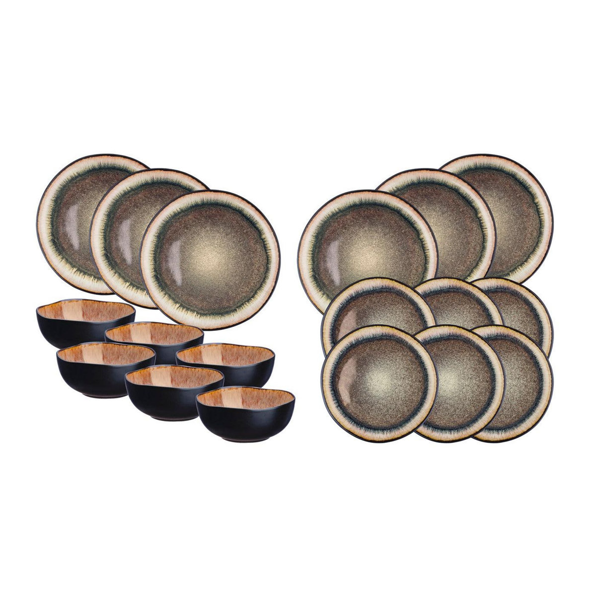 BJORN Service Les Essentiels IRIS - 18 pièces - Marron sauvage