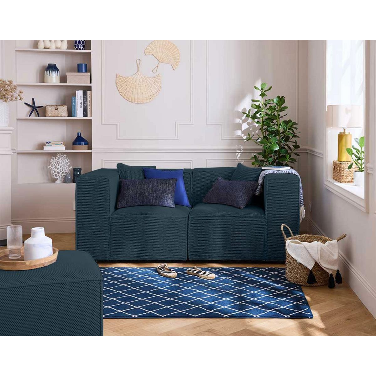 LISA DESIGN Arty - canapé modulable 2 places - en tissu mailles 3d