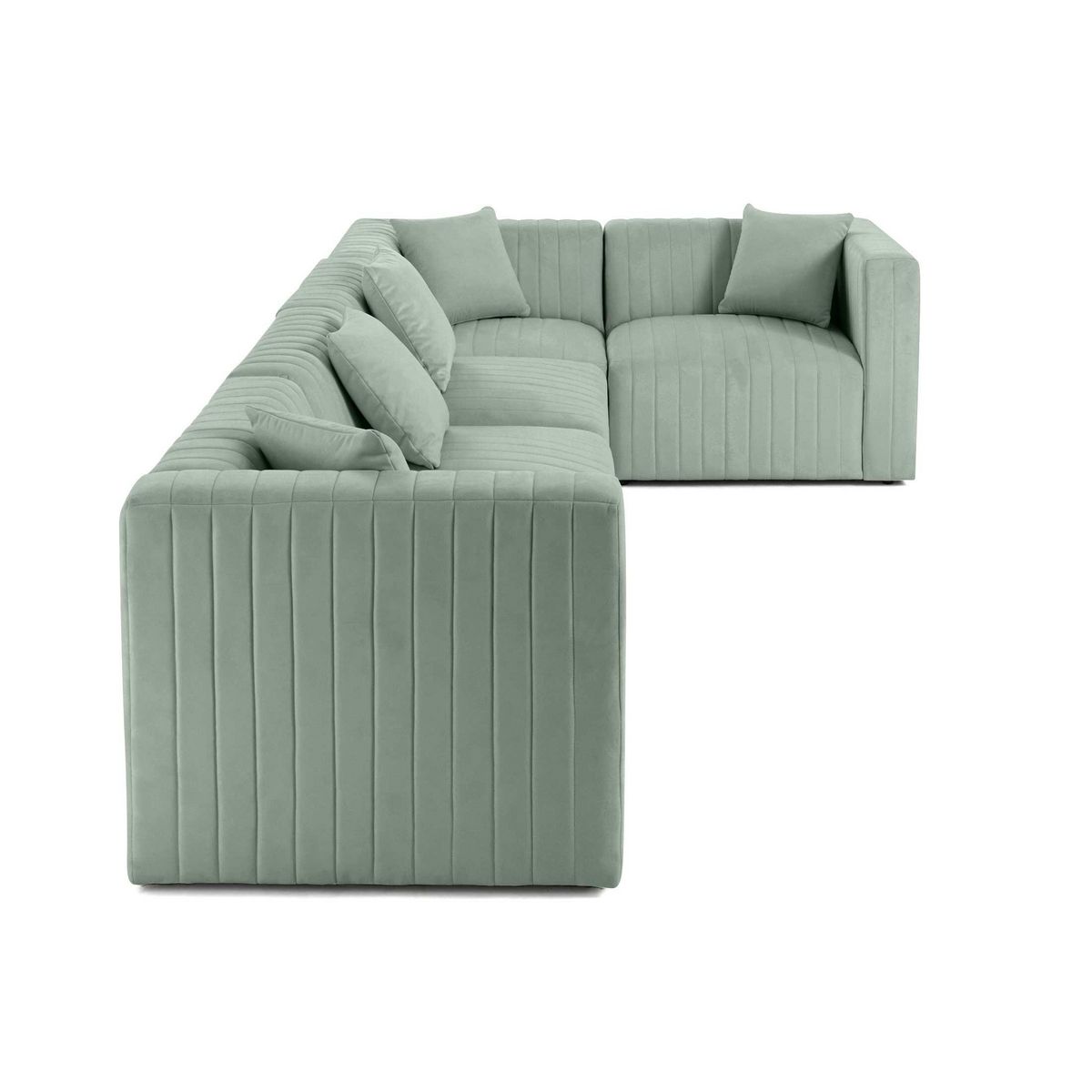 LISA DESIGN Nova - canapé modulable d'angle réversible - 6 places - en velours