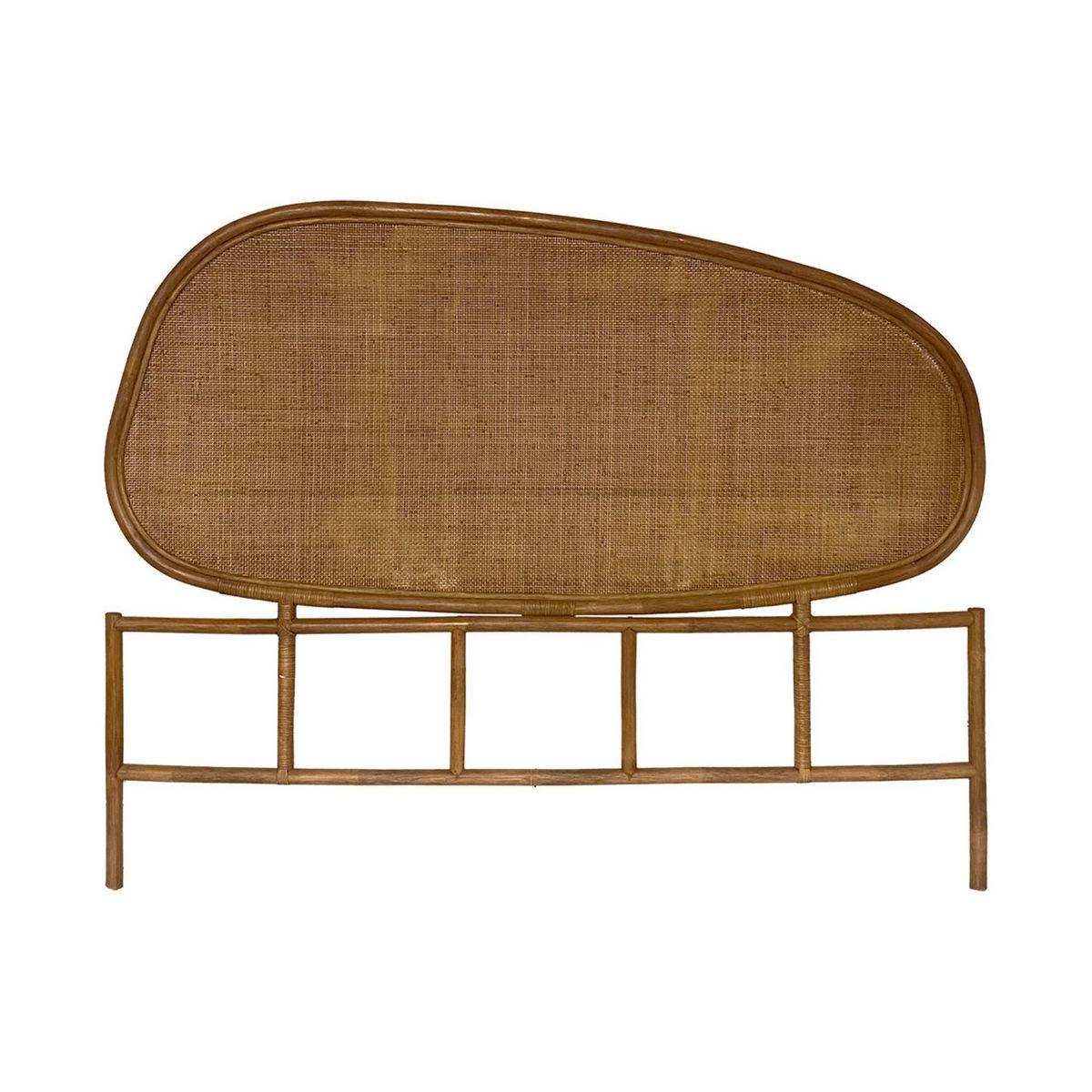 SWEEEK Tête de lit en rotin foncé