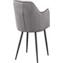 Voir la diapositive 4 : Habitat et Jardin Lot de 2 chaises  Velma  en velours avec accoudoirs - Gris