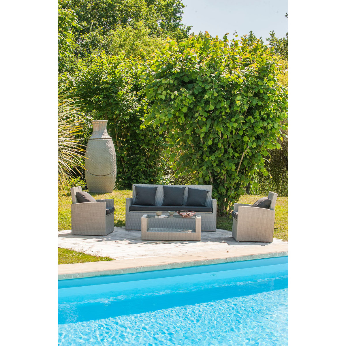 DCB GARDEN Salon bas de jardin 5 places PORTOVECCHIO 