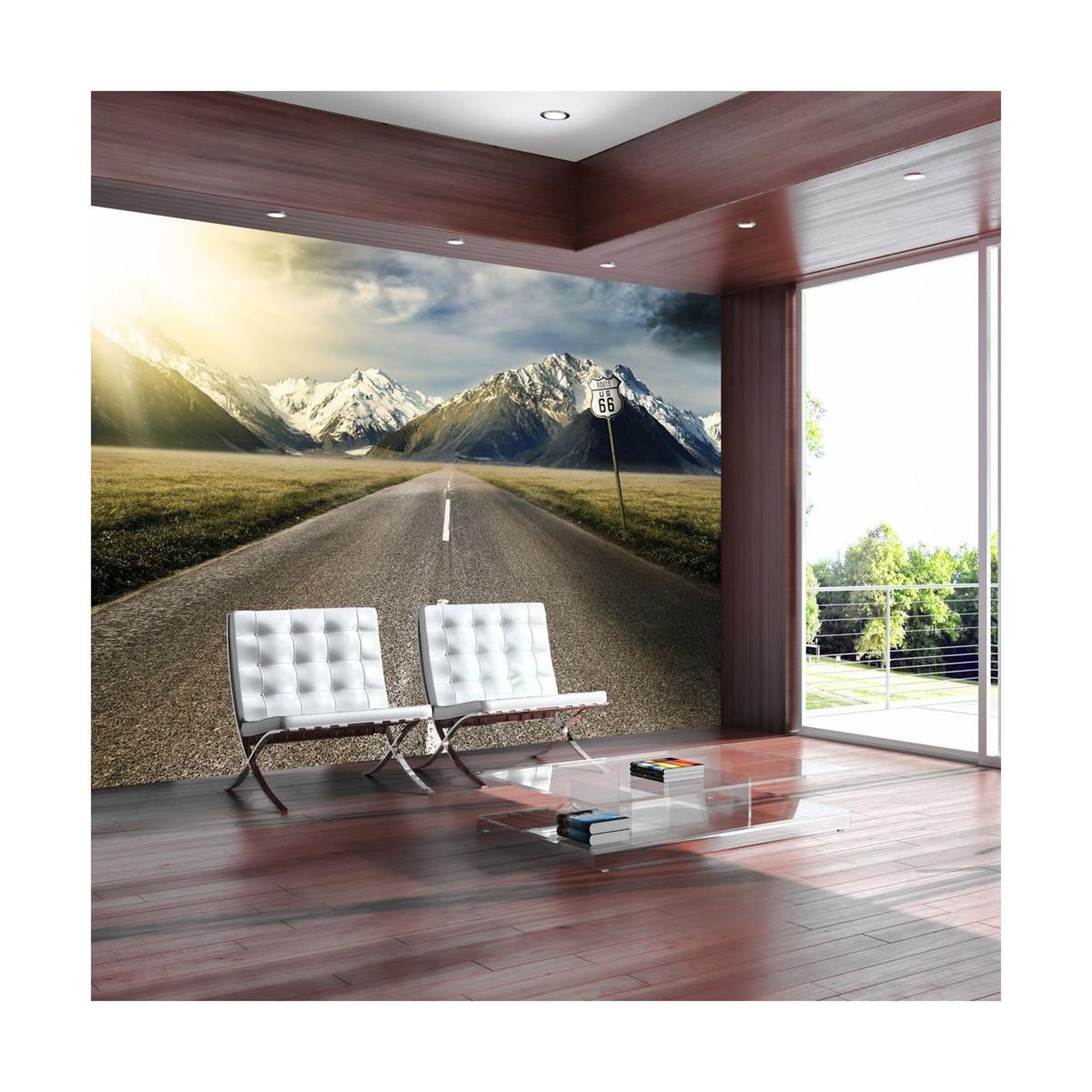 Paris Prix Papier peint  the long road. Coloris disponibles : Multicolore
