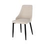 Voir la diapositive 5 : Rendez vous déco Lot de 2 chaises en tissu beige et pieds en métal - Pipo