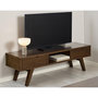 Voir la diapositive 1 : LISA DESIGN Pauline - meuble tv - chêne foncé - 2 tiroirs - 150 cm