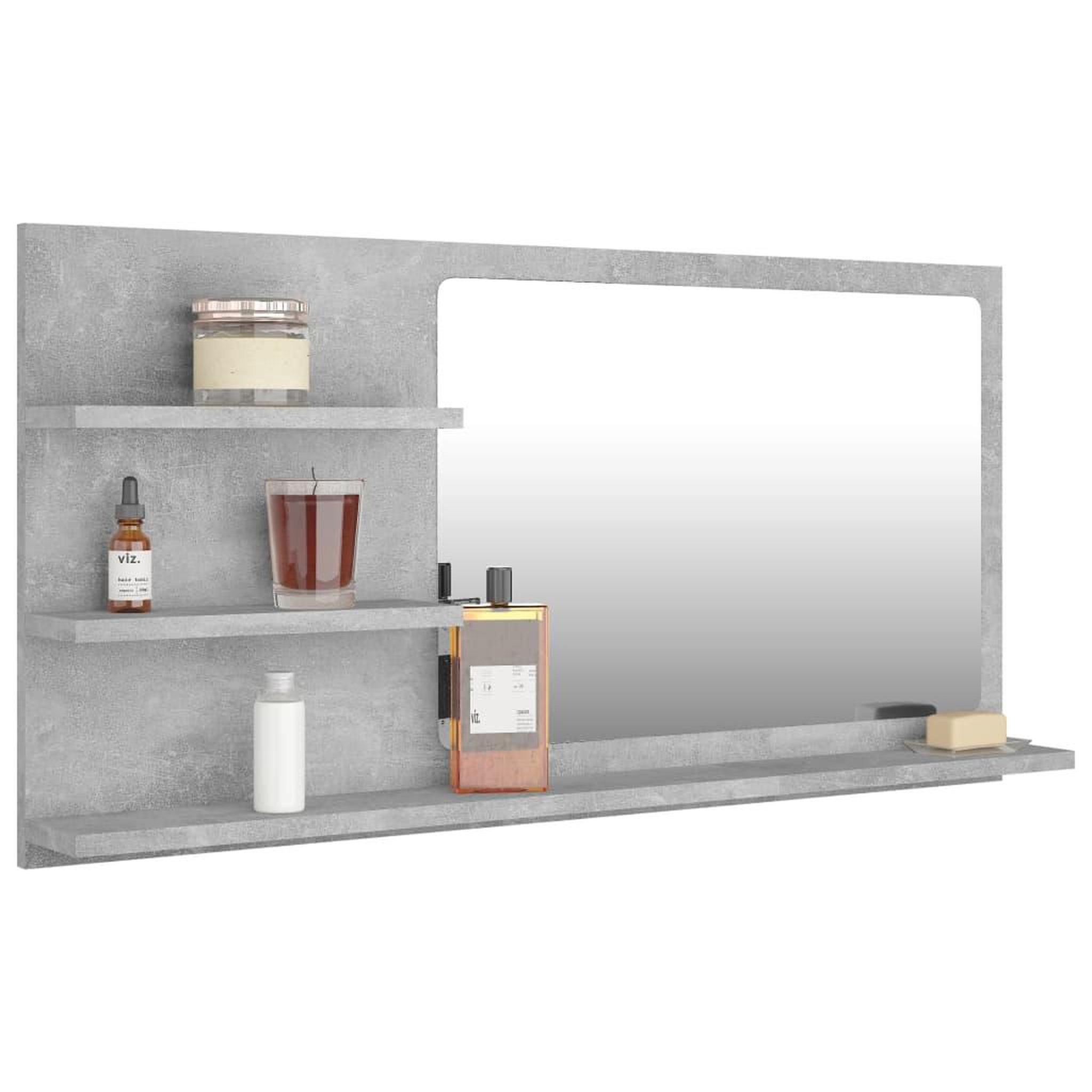 Voir la diapositive 3 : VIDAXL Miroir de salle de bain gris beton bois d'ingenierie