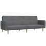 Voir la diapositive 2 : VIDAXL Canape-lit a 2 places gris clair tissu