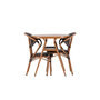 Voir la diapositive 5 : Paris Prix Ensemble Table de Jardin & 2 Chaises  Abrantes  80cm Marron