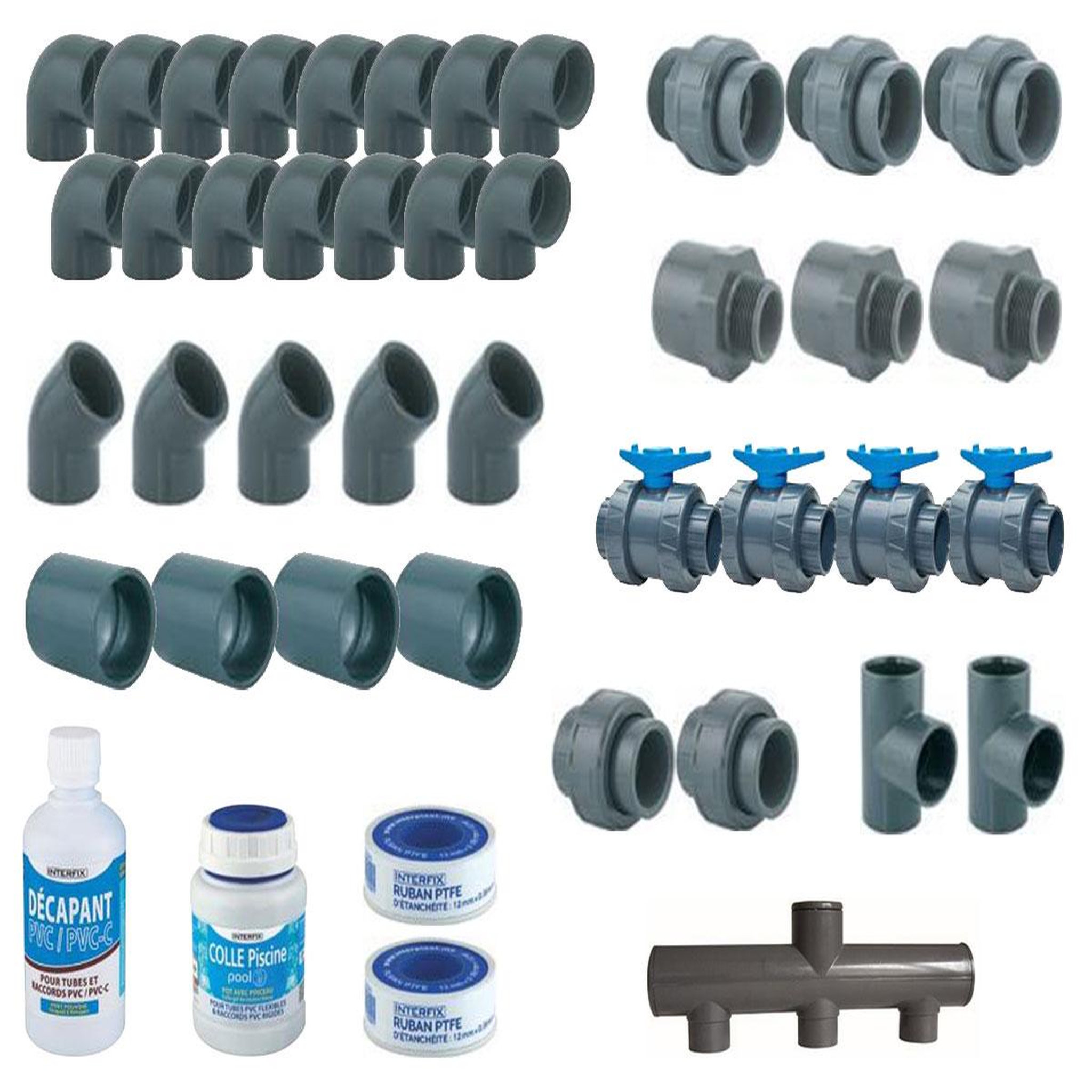 AQUAZENDO Kit plomberie pour piscine 8 x 4 m - aquazendo