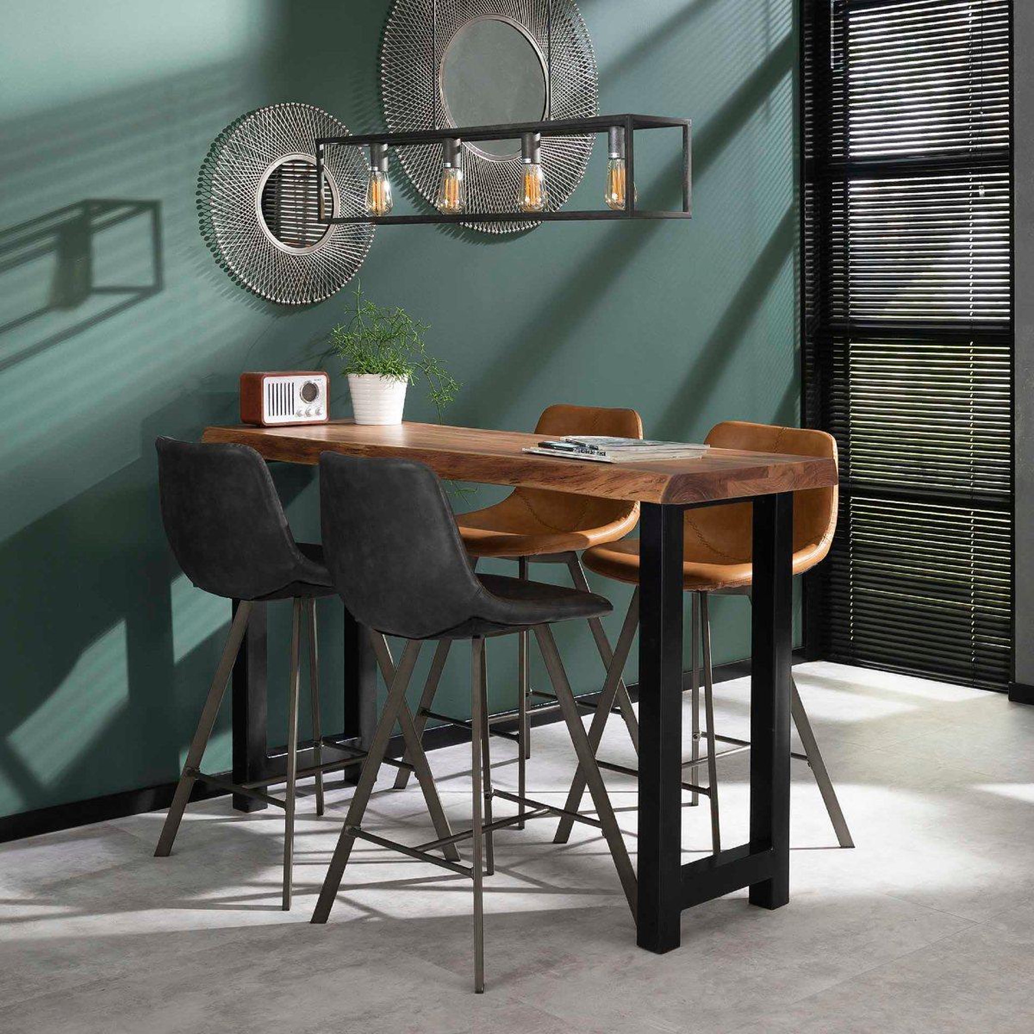 Voir la diapositive 3 : JLC KREATION Table de bar en bois massif TRONC