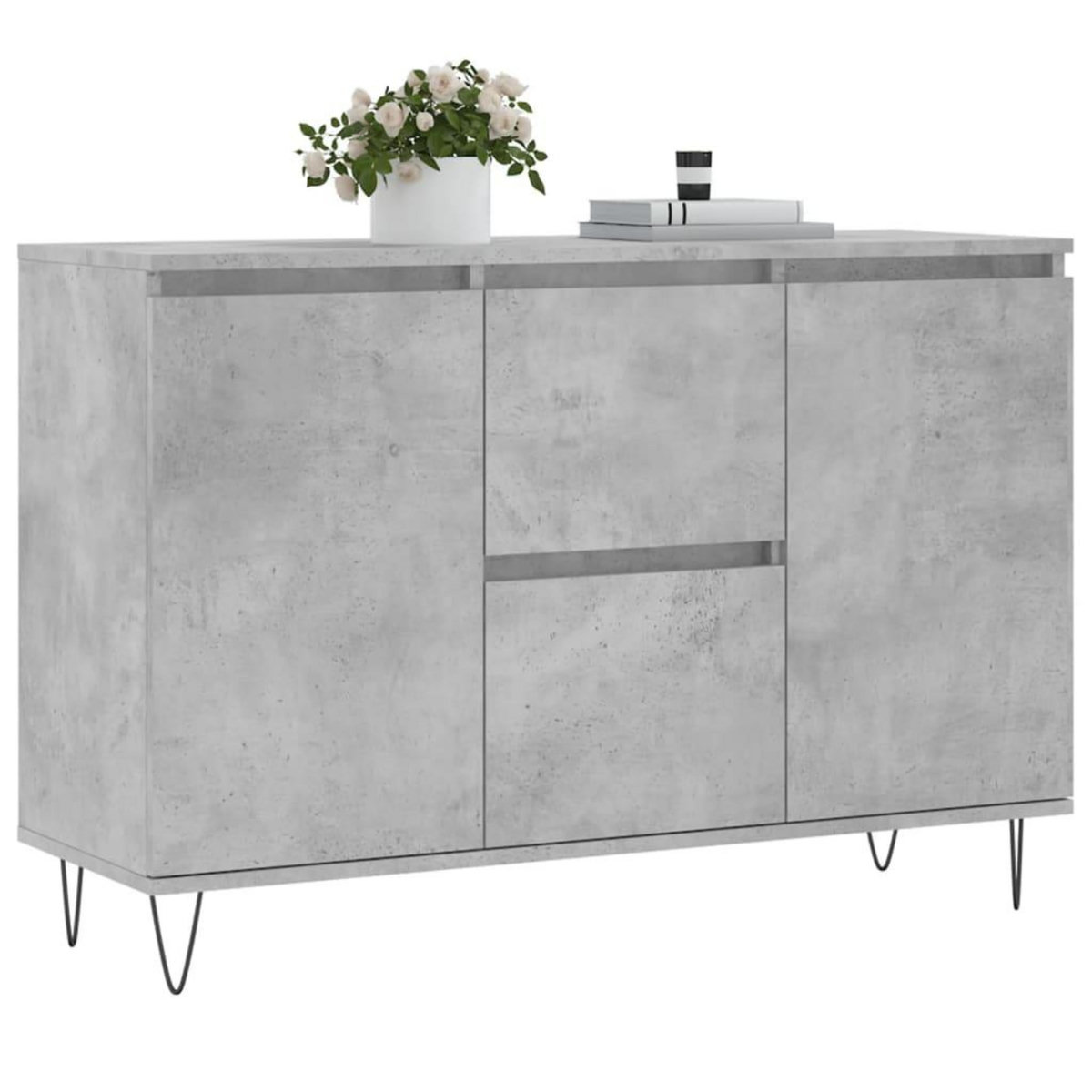 VIDAXL Buffet gris beton 104x35x70 cm bois d'ingenierie