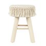 Voir la diapositive 3 : The Home Deco Factory Tabouret Bohème - Hauteur 40 cm - Beige