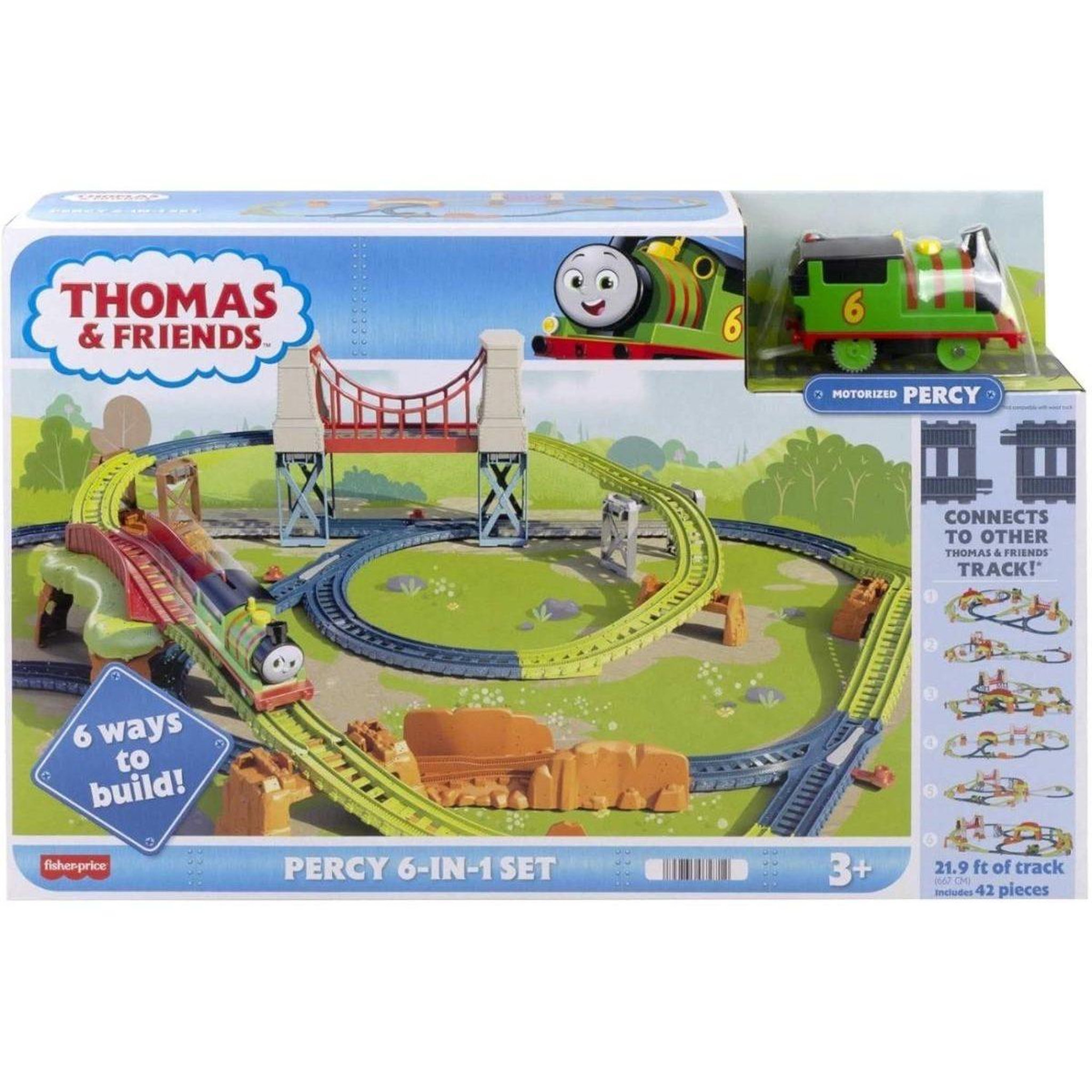 FISHER PRICE Circuit fisher-price hhn26 thomas et ses amis - coffret de rails 6 en 1