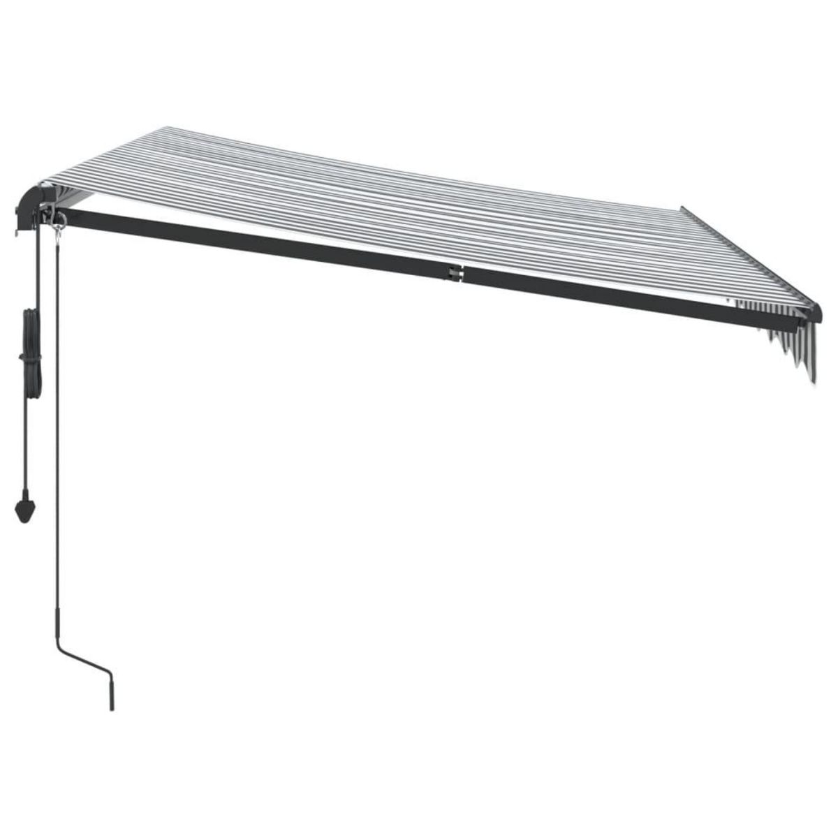 VIDAXL Auvent retractable automatique anthracite et blanc 300x250 cm