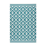 Paris Prix Tapis Géométrique à Poils Courts  Now III  Turquoise. Coloris disponibles : Bleu
