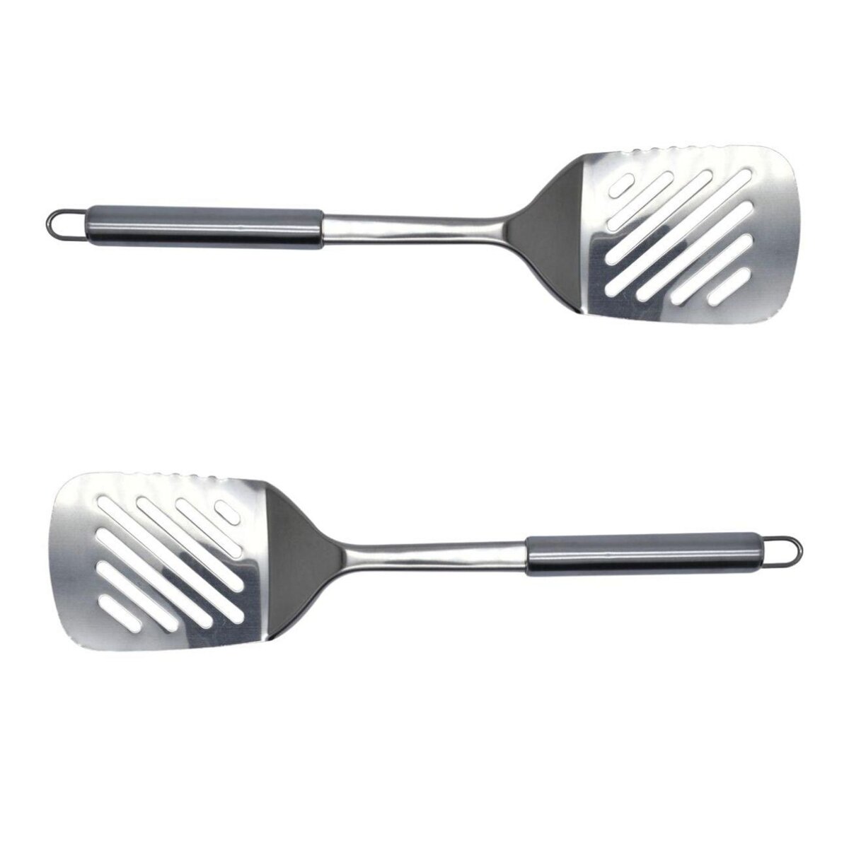Fackelmann Ensemble de 2 Spatules de cuisine ajourée en inox 33 cm Fackelmann Elemental