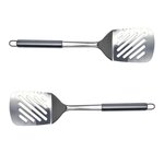 Fackelmann Ensemble de 2 Spatules de cuisine ajourée en inox 33 cm Fackelmann Elemental