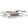 Voir la diapositive 2 : VIDAXL Lit coulissant sans matelas blanc 2x(90x190) cm