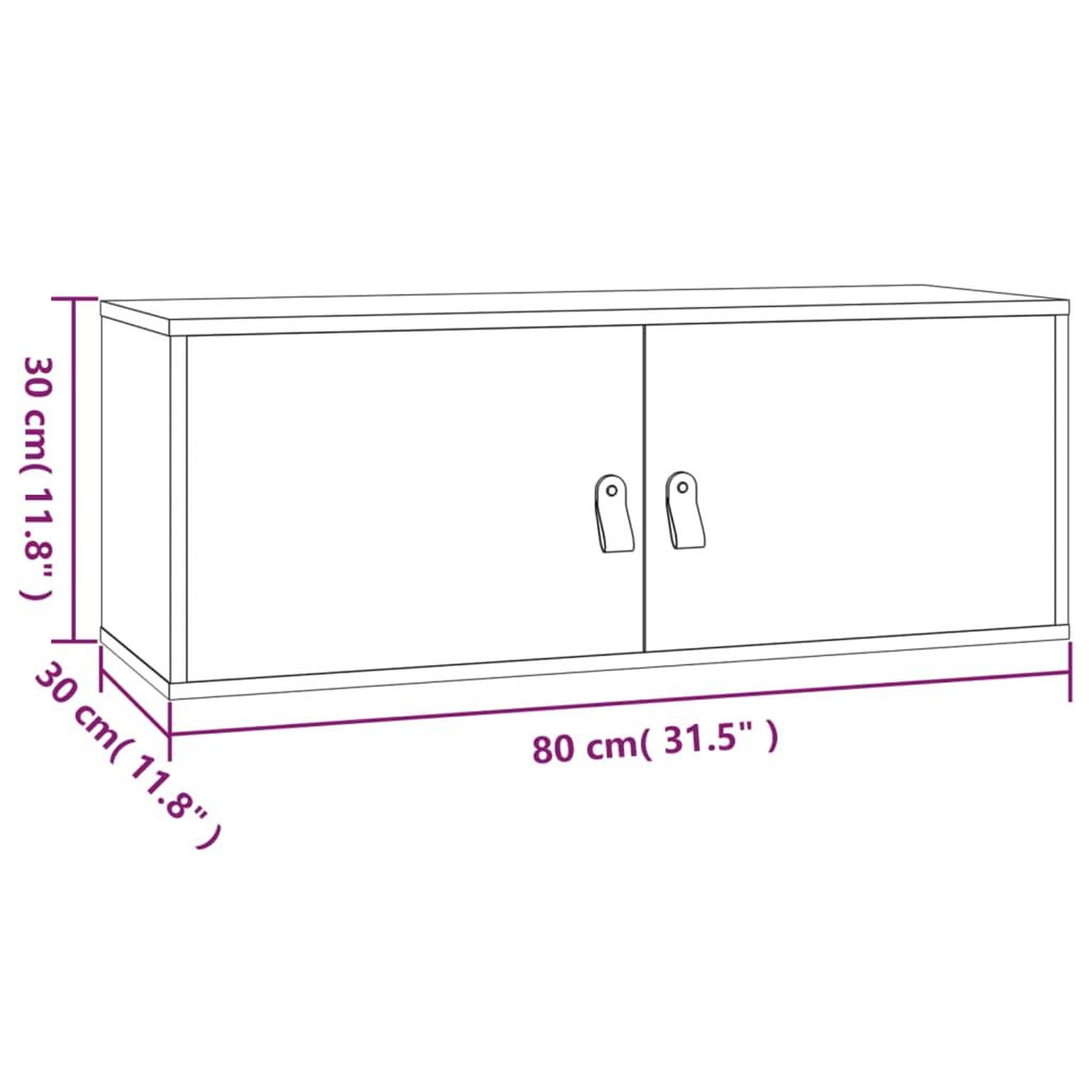 Voir la diapositive 6 : VIDAXL Armoire murale Blanc 80x30x30 cm Bois de pin massif