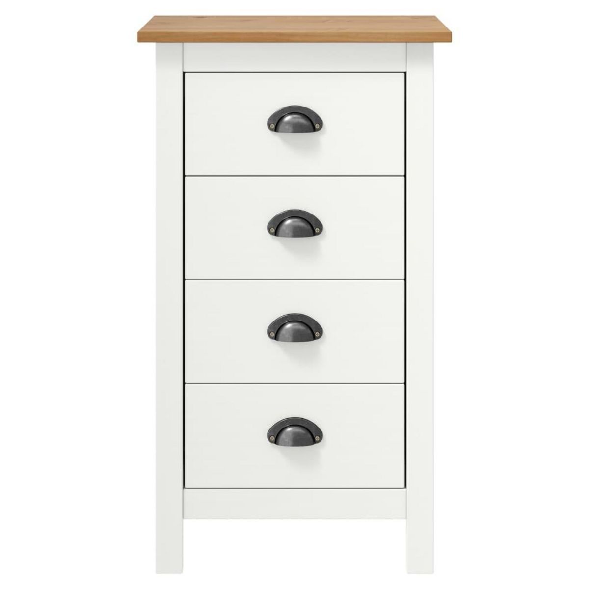VIDAXL Buffet Hill Blanc 46x35x80 cm Bois de pin solide